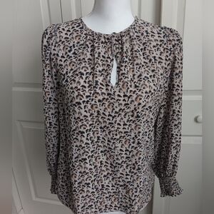Rebecca Taylor 100% Silk Animal Print Blouse. Size 6.